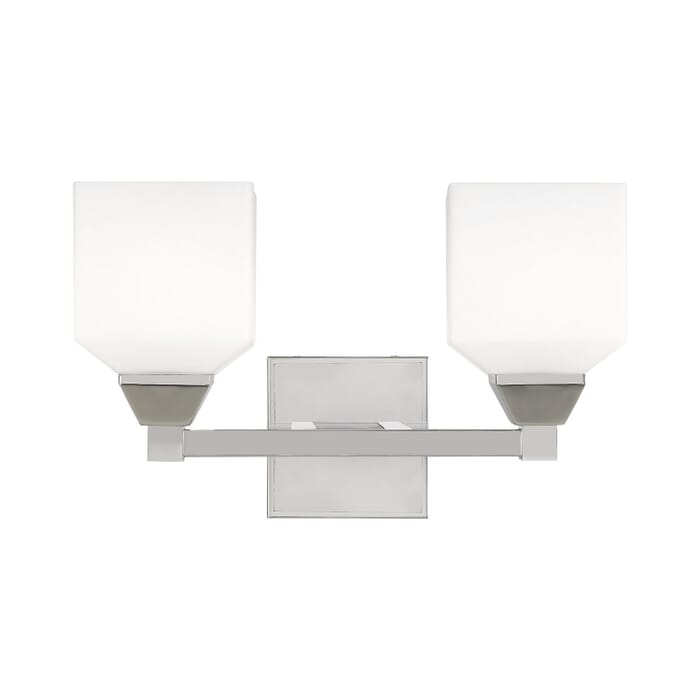 Aragon 2-Light Bathroom Vanity Light in Polished Chrome Aragon 2-Light Bathroom Vanity Light in Polished Chrome