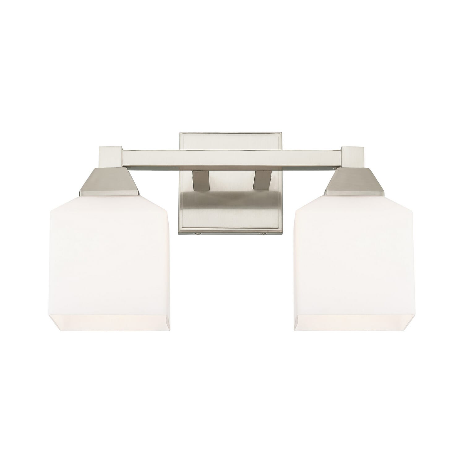 Aragon 2-Light Bathroom Vanity Light in Brushed Nickel