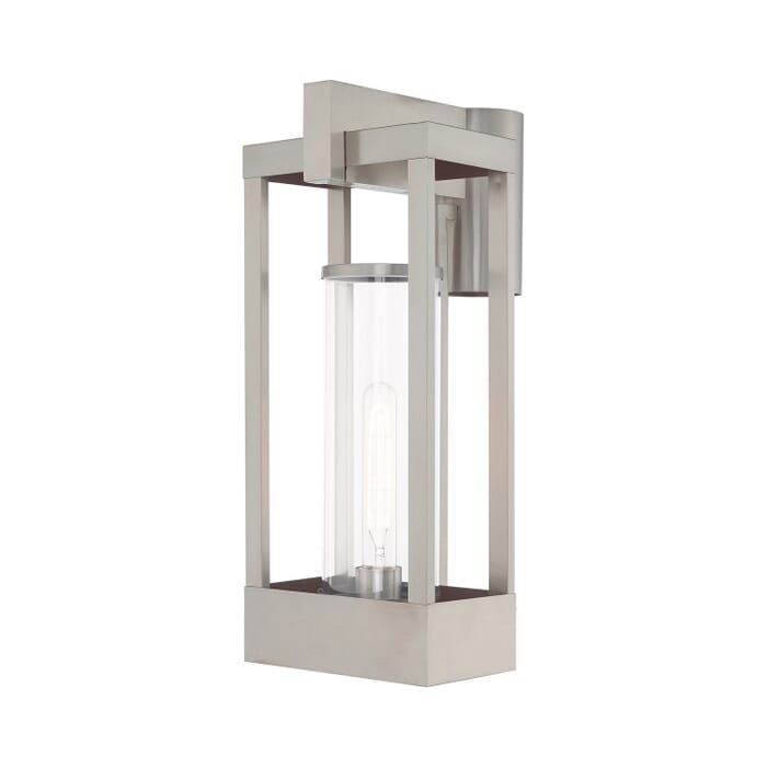 Delancey 1-Light Outdoor Post-Top Lanterm in Brushed Nickel Delancey 1-Light Outdoor Post-Top Lanterm in Brushed Nickel