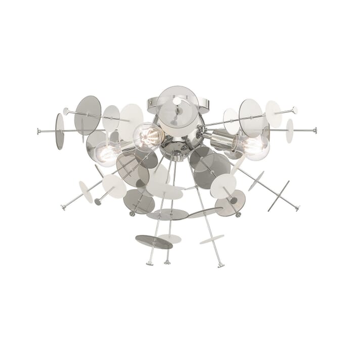 Circulo 4-Light Ceiling Mount in Polished Chrome Circulo 4-Light Ceiling Mount in Polished Chrome