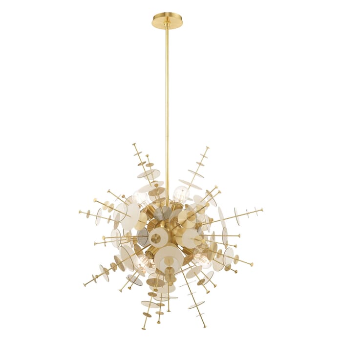 Circulo 6-Light Pendant in Satin Brass Circulo 6-Light Pendant in Satin Brass