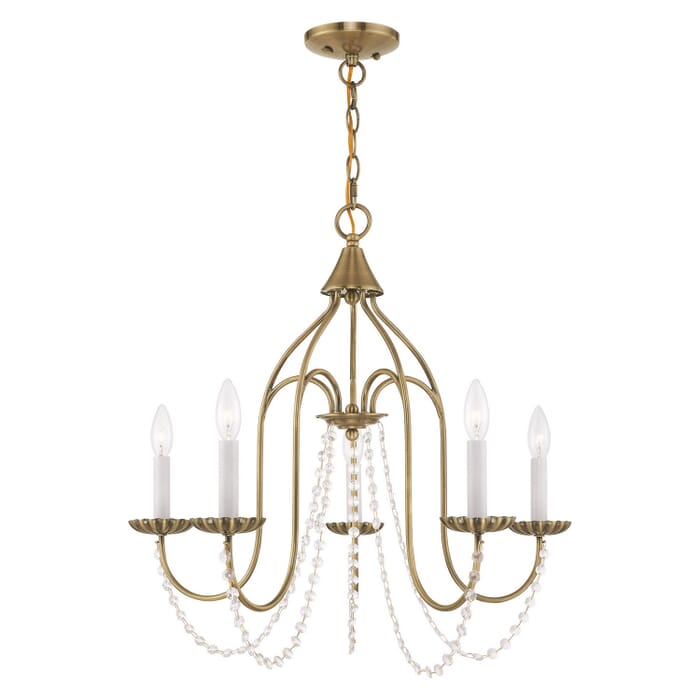 Alessia 5-Light Chandelier in Antique Brass Alessia 5-Light Chandelier in Antique Brass