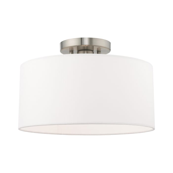 Meridian 1-Light Ceiling Mount in Brushed Nickel Meridian 1-Light Ceiling Mount in Brushed Nickel