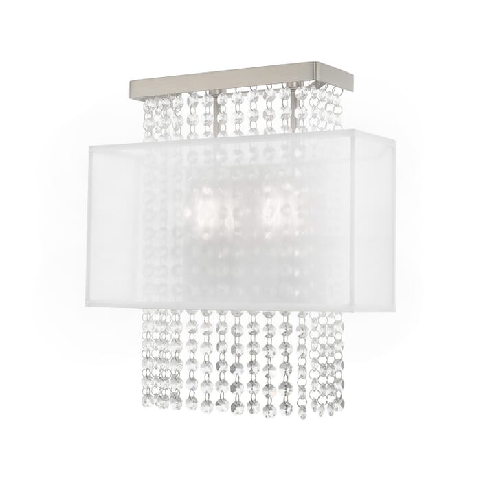 Bella Vista 2-Light Wall Sconce in Brushed Nickel Bella Vista 2-Light Wall Sconce in Brushed Nickel