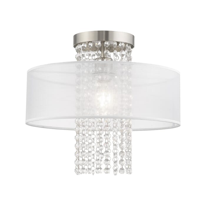 Bella Vista 1-Light Ceiling Mount in Brushed Nickel Bella Vista 1-Light Ceiling Mount in Brushed Nickel
