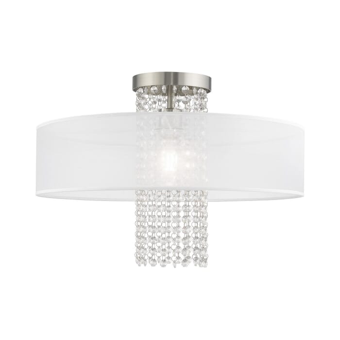 Bella Vista 1-Light Ceiling Mount in Brushed Nickel Bella Vista 1-Light Ceiling Mount in Brushed Nickel