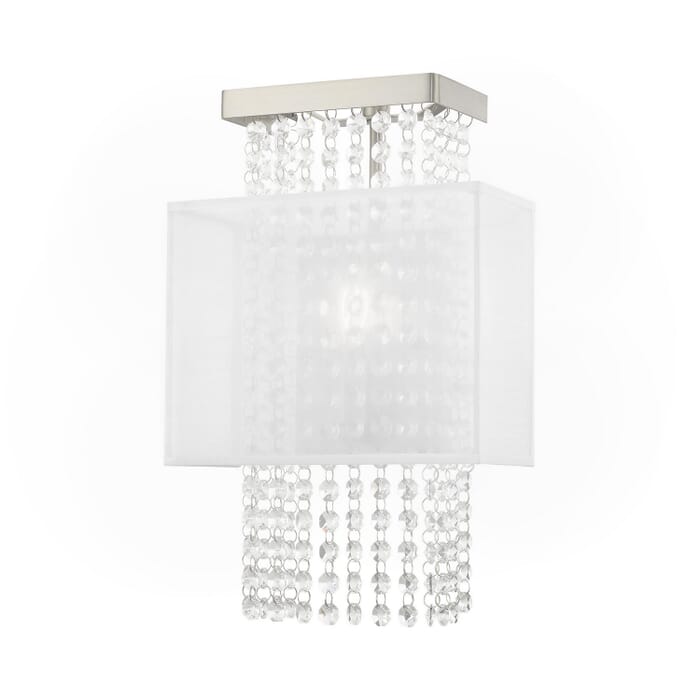 Bella Vista 1-Light Wall Sconce in Brushed Nickel Bella Vista 1-Light Wall Sconce in Brushed Nickel