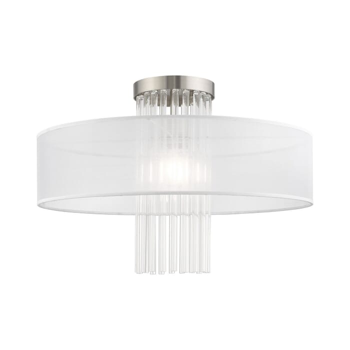 Alexis 1-Light Ceiling Mount in Brushed Nickel Alexis 1-Light Ceiling Mount in Brushed Nickel