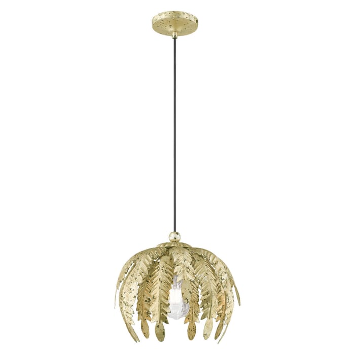 Acanthus 1-Light Mini Pendant in Hand Applied Winter Gold Acanthus 1-Light Mini Pendant in Hand Applied Winter Gold