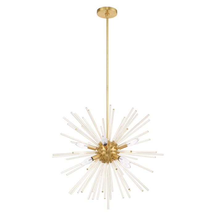 Utopia 8-Light Pendant in Satin Brass Utopia 8-Light Pendant in Satin Brass