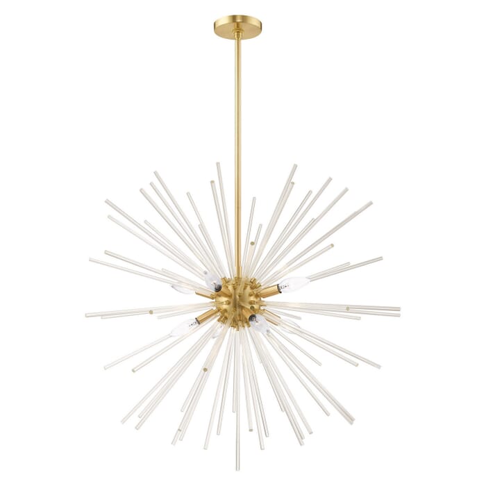 Utopia 8-Light Pendant in Satin Brass Utopia 8-Light Pendant in Satin Brass