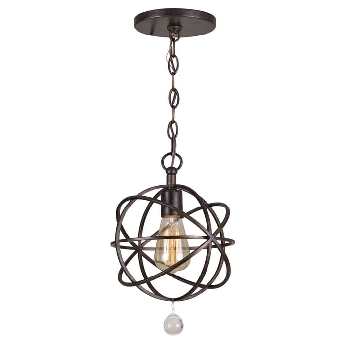 Crystorama Solaris 9" Pendant Light in English Bronze Crystorama Solaris 9" Pendant Light in English Bronze