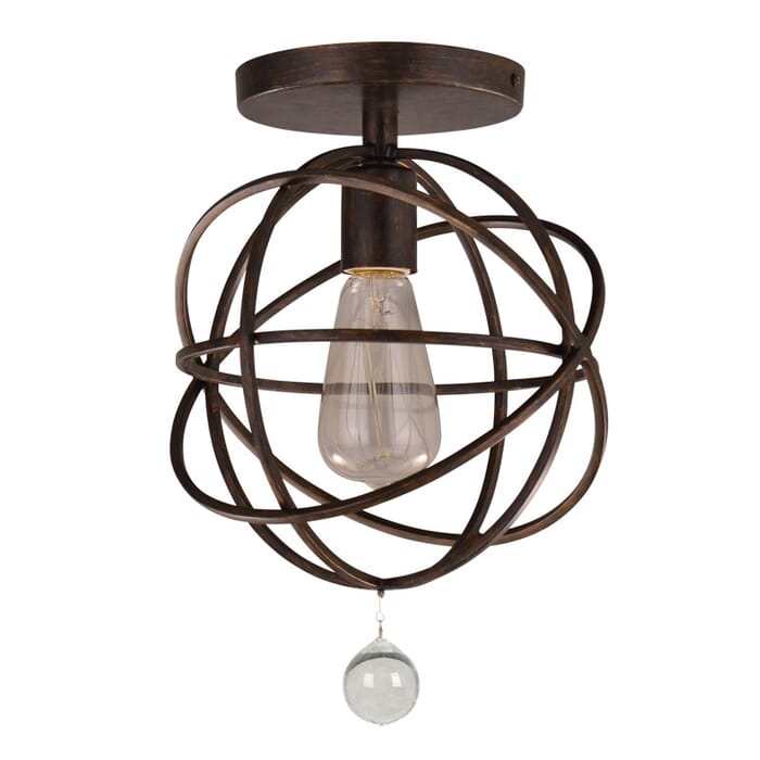 Crystorama Solaris 9" Ceiling Light in English Bronze Crystorama Solaris 9" Ceiling Light in English Bronze