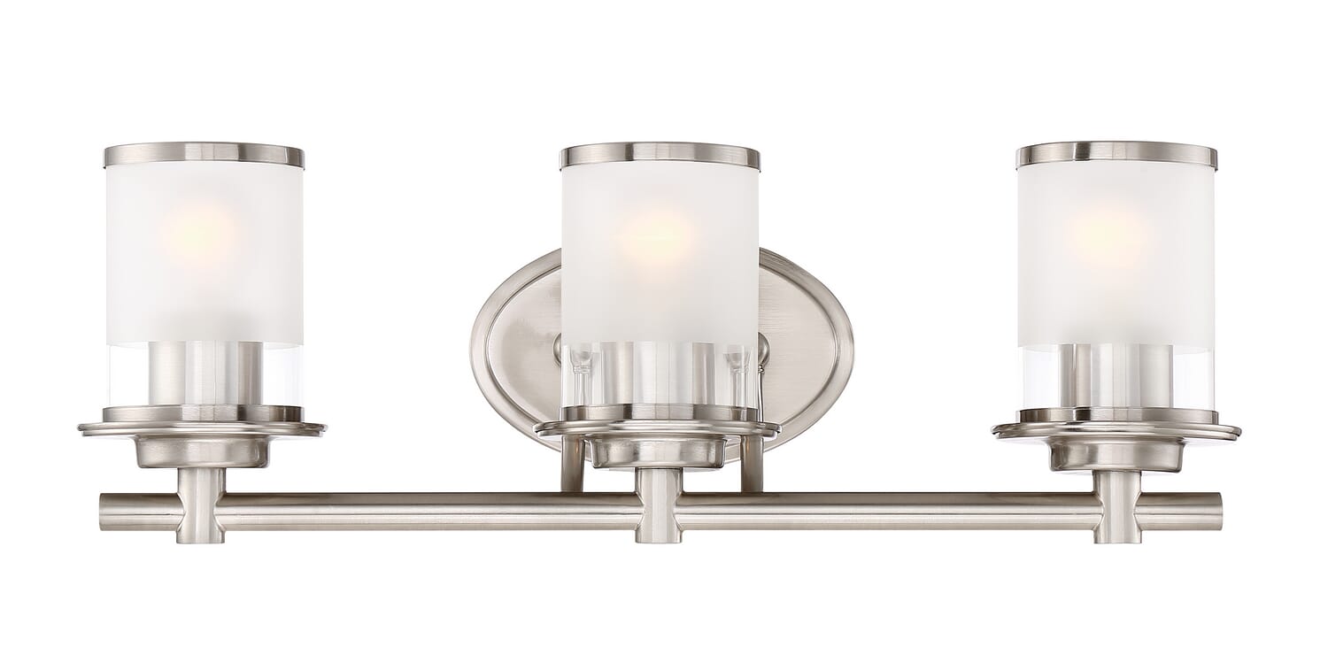 Essence 3-Light Bathroom Vanity Light in Satin Platinum