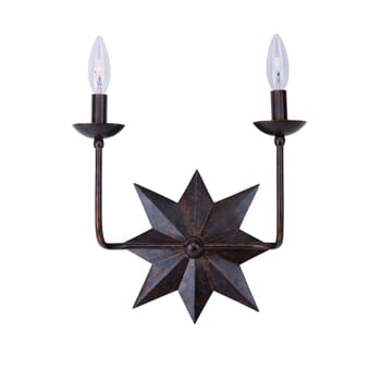 Crystorama Astro 2-Light 16" Wall Sconce in English Bronze