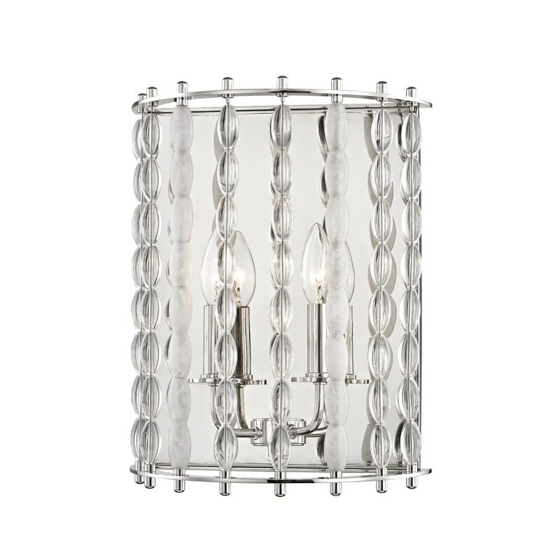 Whitestone 2-Light 14" Wall Sconce in Polished Nickel