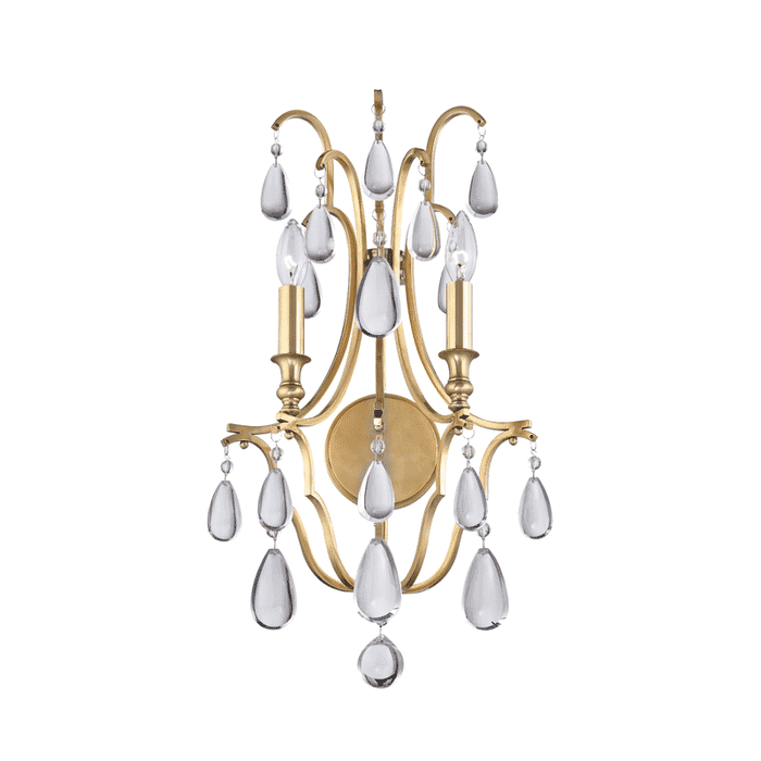 Hudson Valley Crawford 2-Light 24" Wall Sconce in Aged Brass Hudson Valley Crawford 2-Light 24" Wall Sconce in Aged Brass