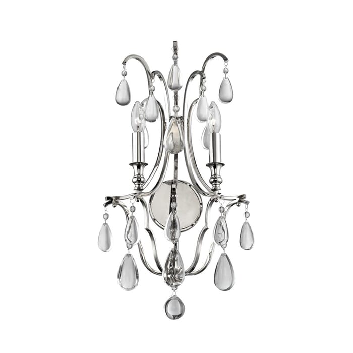 Hudson Valley Crawford 2-Light 24" Wall Sconce in Polished Nickel Hudson Valley Crawford 2-Light 24" Wall Sconce in Polished Nickel