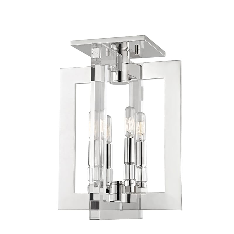 Wellington 4-Light 12" Ceiling Light in Polished Nickel