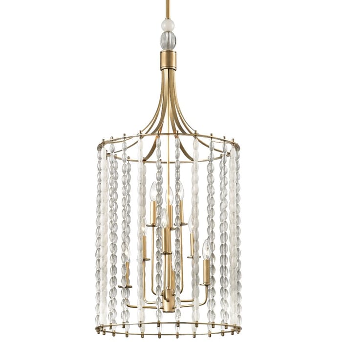 Hudson Valley Whitestone 9-Light 46" Pendant Light in Aged Brass Hudson Valley Whitestone 9-Light 46" Pendant Light in Aged Brass