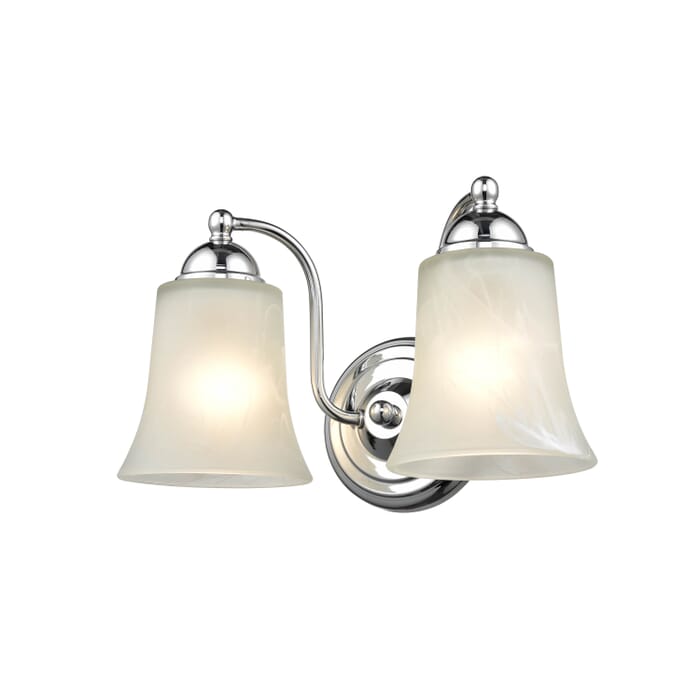 Millennium 2-Light Bathroom Vanity Light in Chrome Millennium 2-Light Bathroom Vanity Light in Chrome