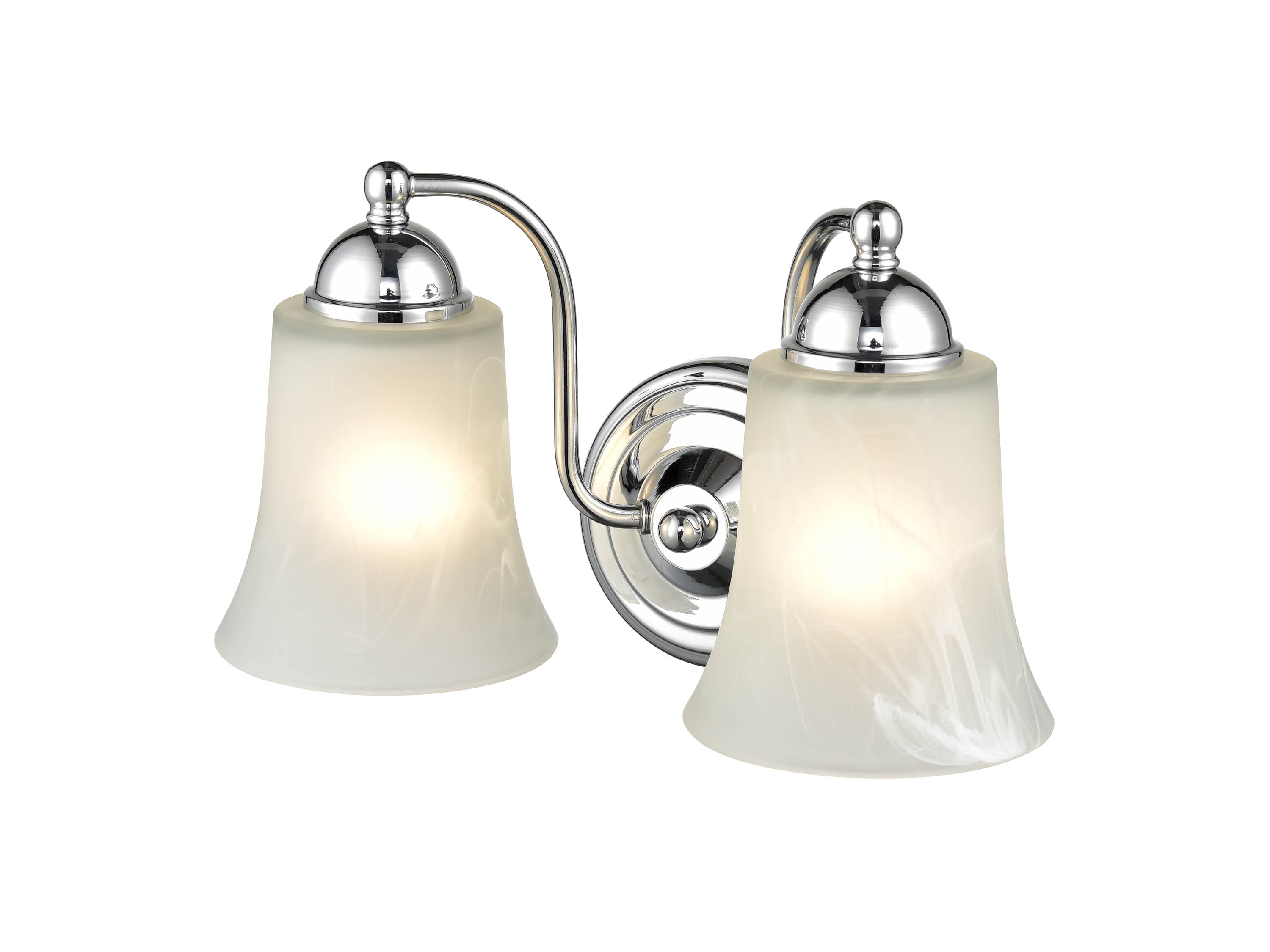 Millennium 2-Light Bathroom Vanity Light in Chrome