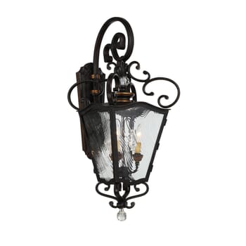 The Great Outdoors Brixton Ivy 3-Light Outdoor Hanging Light in Terraza Village Aged Patina