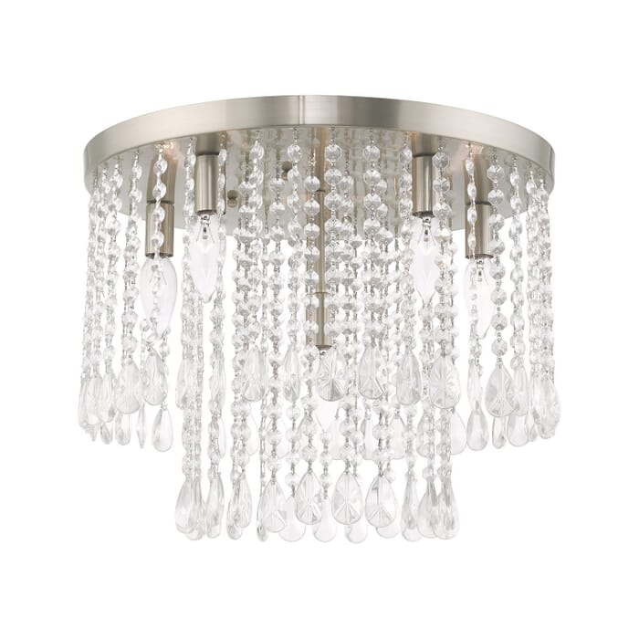 Elizabeth 6-Light Ceiling Mount in Brushed Nickel Elizabeth 6-Light Ceiling Mount in Brushed Nickel
