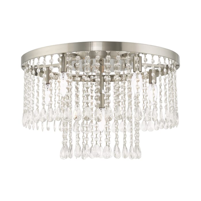 Elizabeth 6-Light Ceiling Mount in Brushed Nickel Elizabeth 6-Light Ceiling Mount in Brushed Nickel