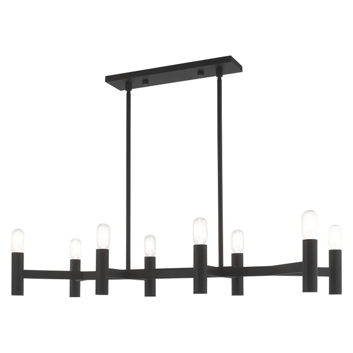 Copenhagen 8-Light Linear Chandelier in Black Copenhagen 8-Light Linear Chandelier in Black