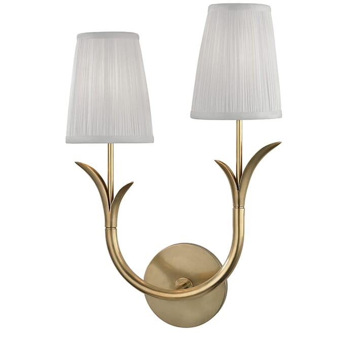 Hudson Valley Deering 2-Light 18" Wall Sconce in Aged Brass Hudson Valley Deering 2-Light 18" Wall Sconce in Aged Brass