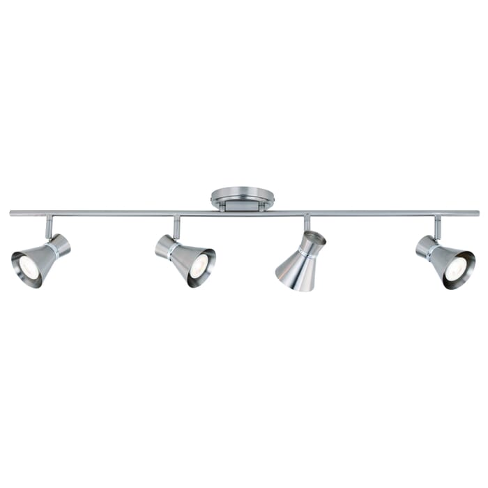 Alto 4-Light LED Directional Ceiling Light in Brushed Nickel and Chrome Alto 4-Light LED Directional Ceiling Light in Brushed Nickel and Chrome