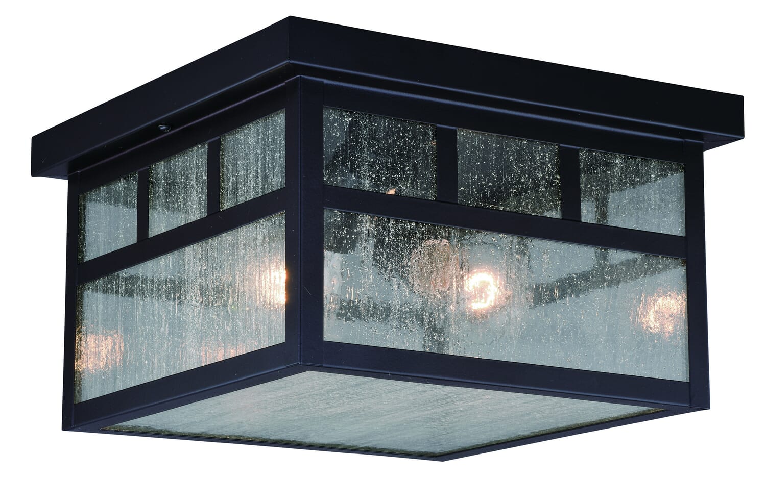 Mission 2-Light Outdoor Flush Mount in Oil Burnished Bronze