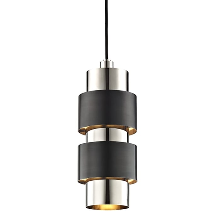 Hudson Valley Cyrus 2-Light 15" Pendant Light in Polished Nickel and Old Bronze Hudson Valley Cyrus 2-Light 15" Pendant Light in Polished Nickel and Old Bronze