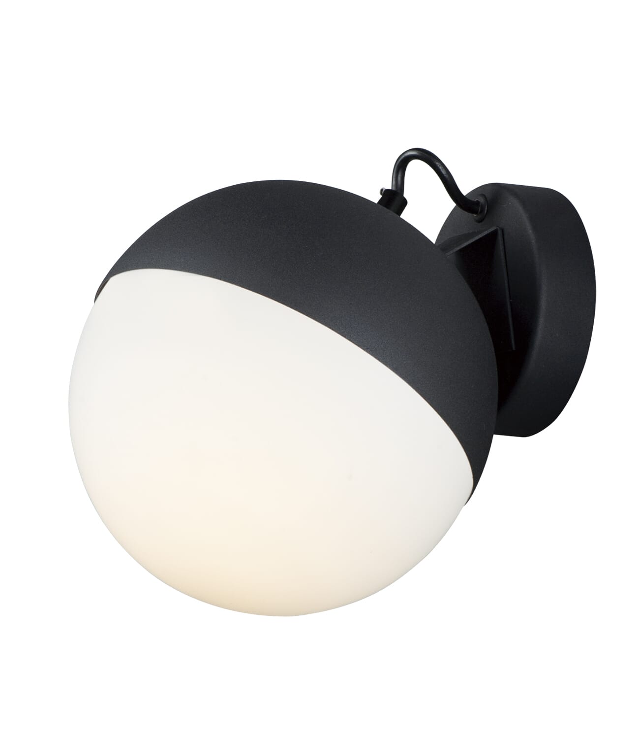 Half Moon 1-Light LED Wall Sconce in Black