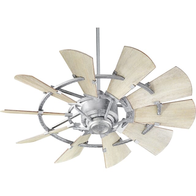 Quorum Windmill 44 Indoor Ceiling Fan, Galvanized Ceiling Fan