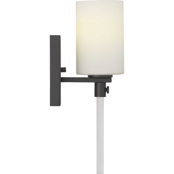 Lisbon 1-Light Bathroom Vanity Light in Black Lisbon 1-Light Bathroom Vanity Light in Black