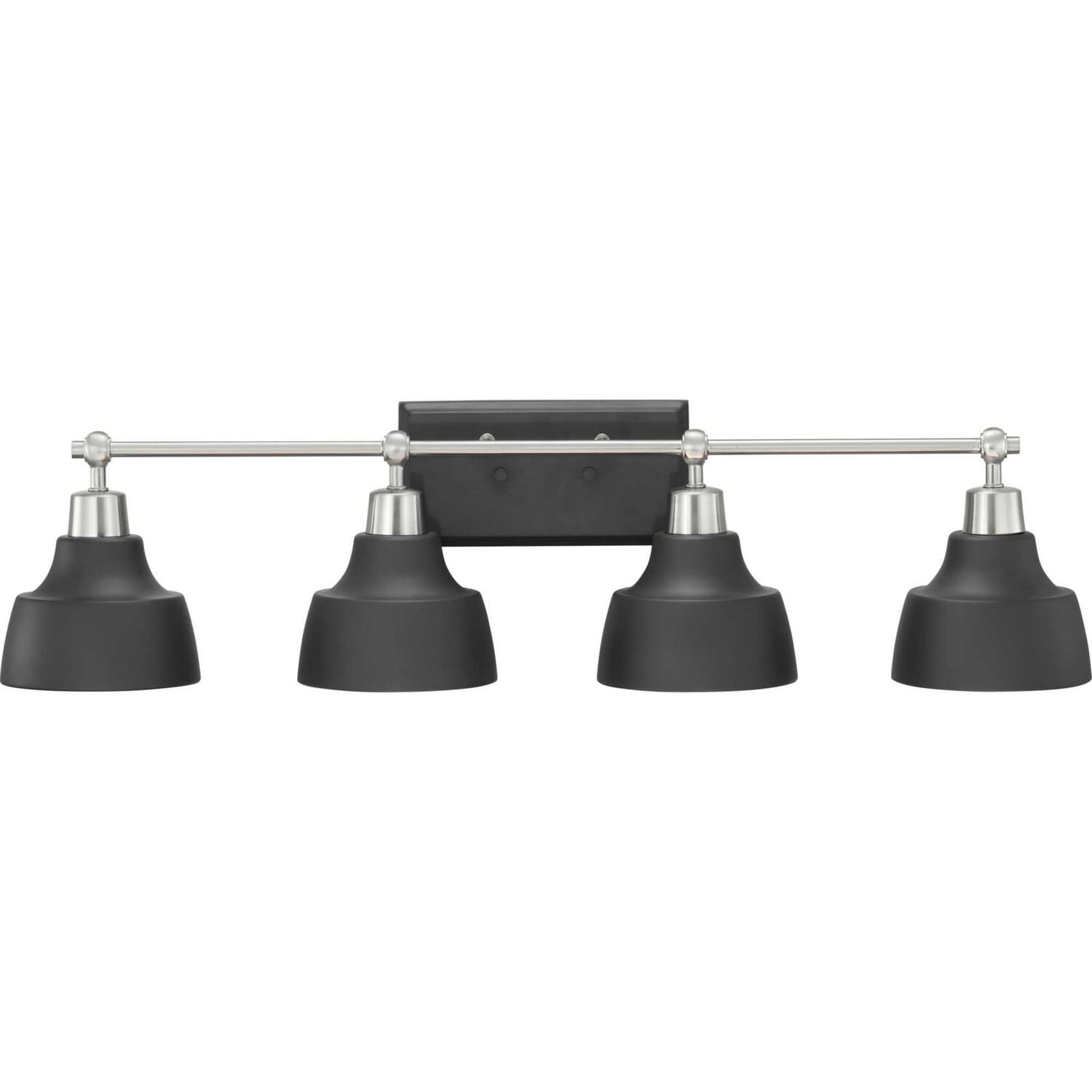 Brushed Nickel Four Light Bath from the Bramlett Collection