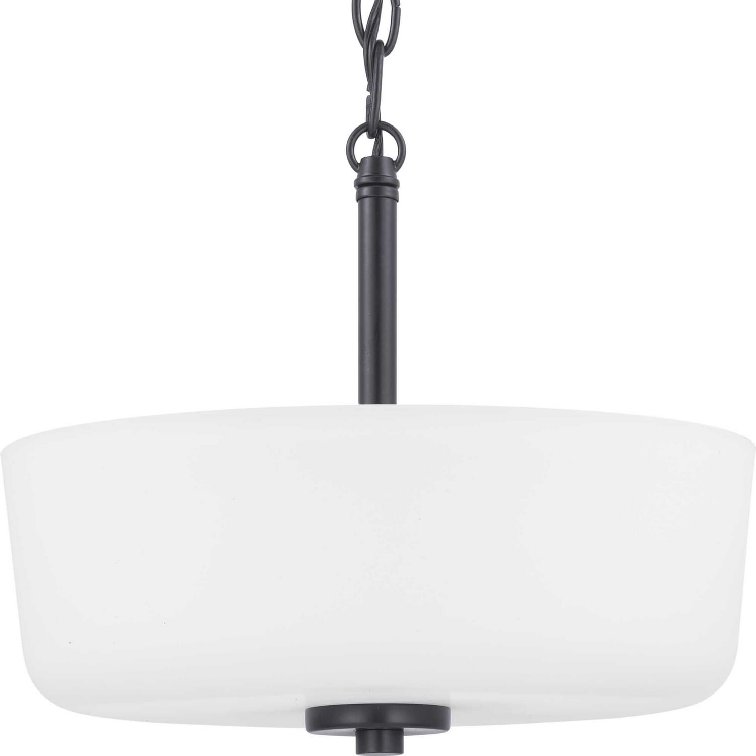 Black Two Light Semi-Flush Convertible from the Tobin Collection