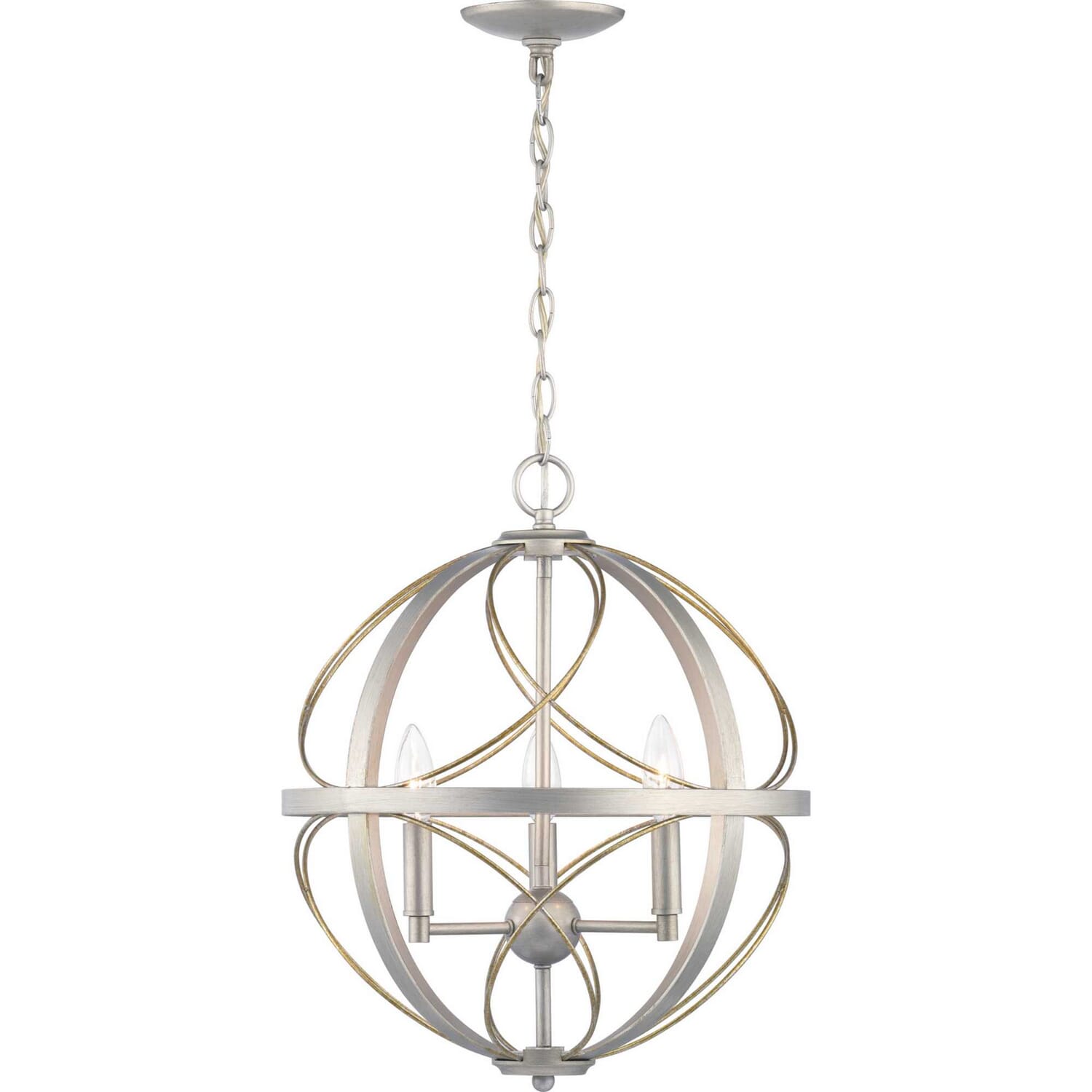 Silver Ridge Three Light Pendant from the Brandywine Collection