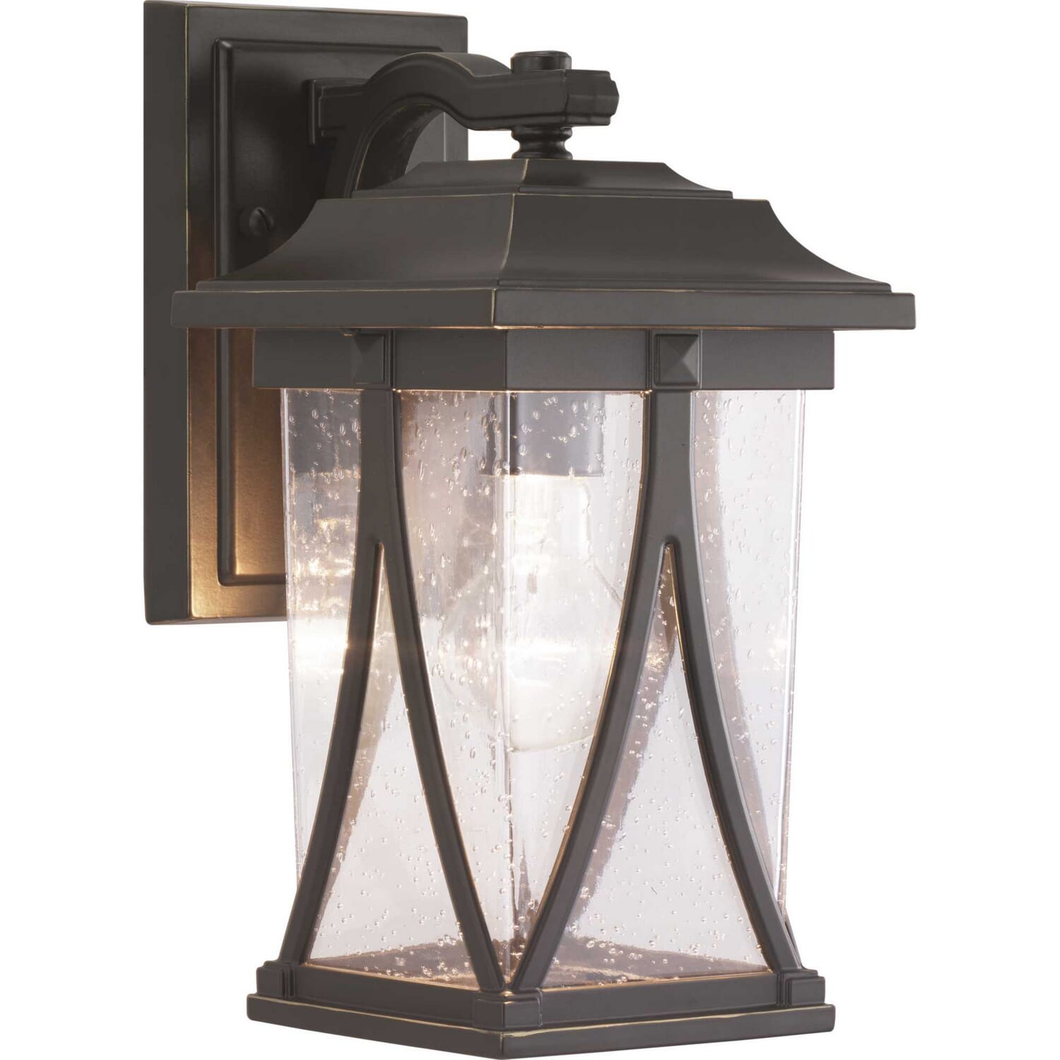 Antique Bronze One Light Wall Lantern from the Abbott Collection