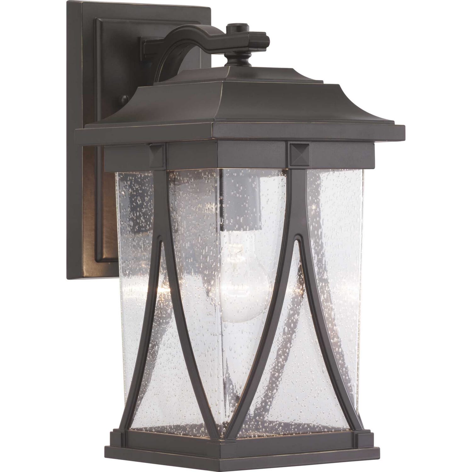 Antique Bronze One Light Wall Lantern from the Abbott Collection