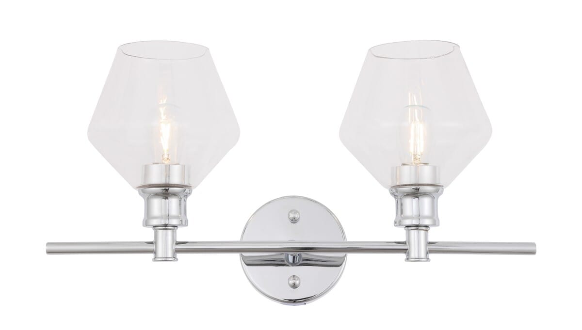 Gene 2-Light Wall Sconce in Chrome
