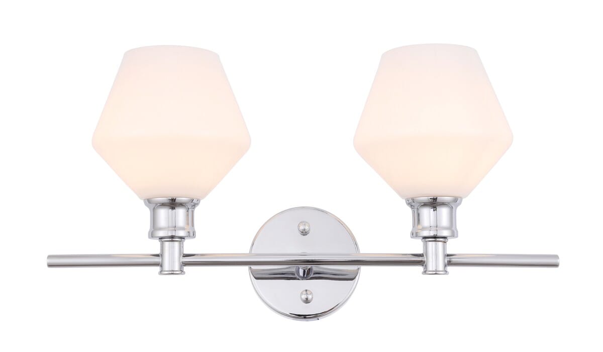 Gene 2-Light Wall Sconce in Chrome