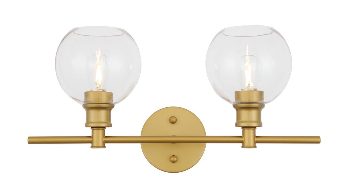Collier 2-Light Wall Sconce in Brass