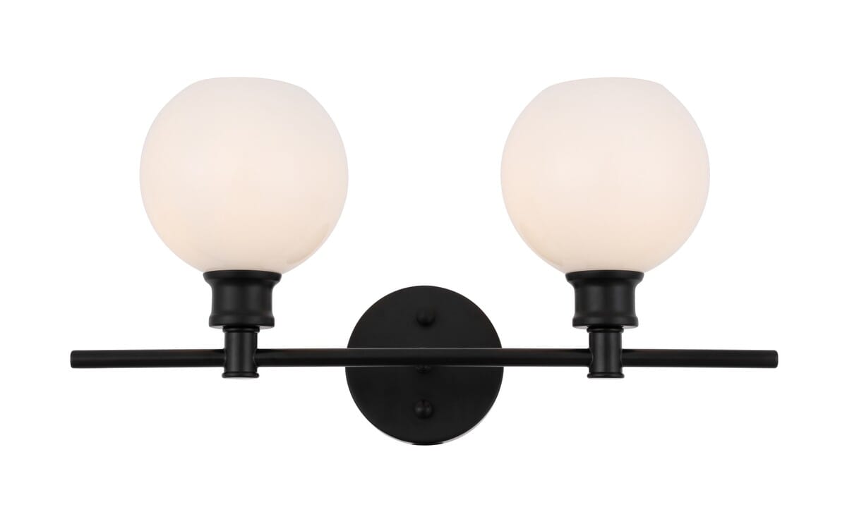 Collier 2-Light Wall Sconce in Black