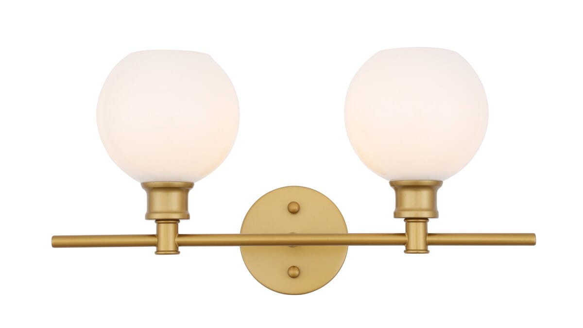 Collier 2-Light Wall Sconce in Brass