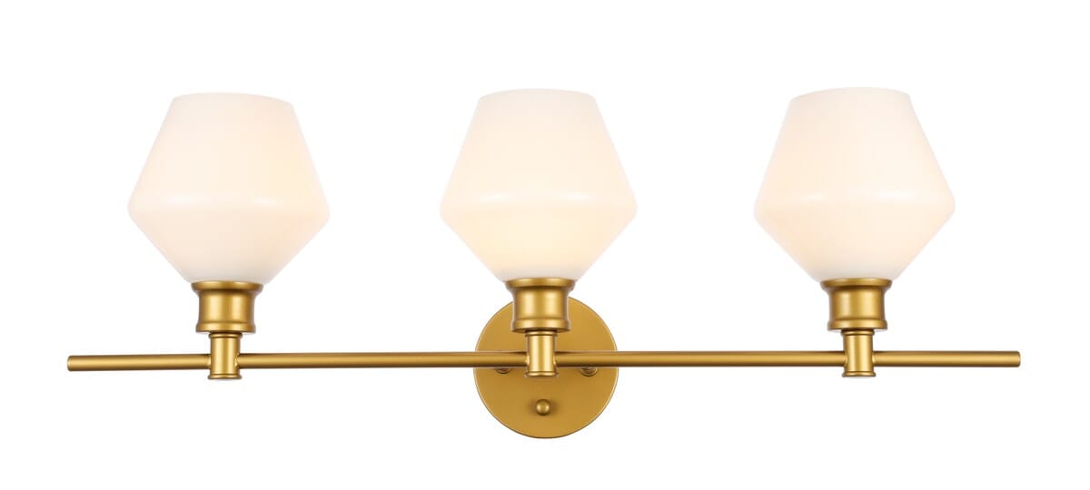 Gene 3-Light Wall Sconce in Brass