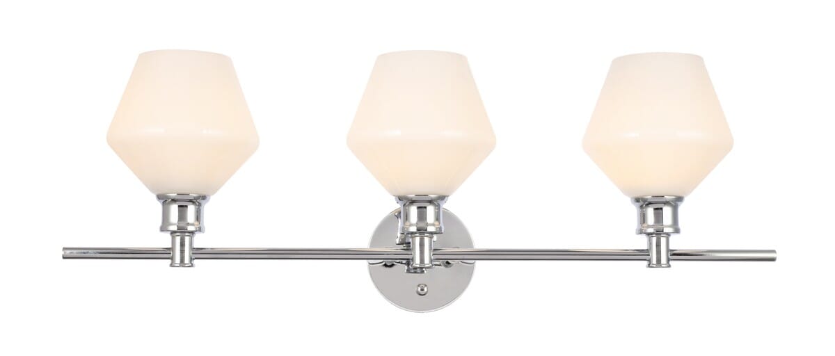Gene 3-Light Wall Sconce in Chrome