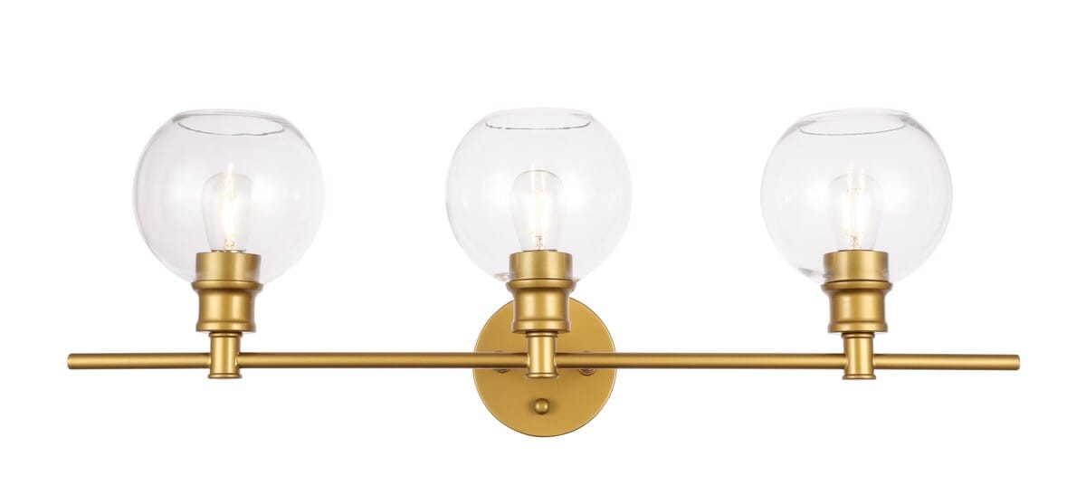 Collier 3-Light Wall Sconce in Brass
